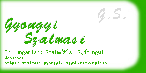 gyongyi szalmasi business card